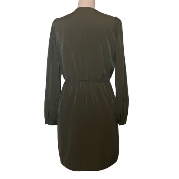 LULU'S Dress Women's Size Small Green Mini Style # D11056D Dainty Faux Wrap - Picture 2 of 12